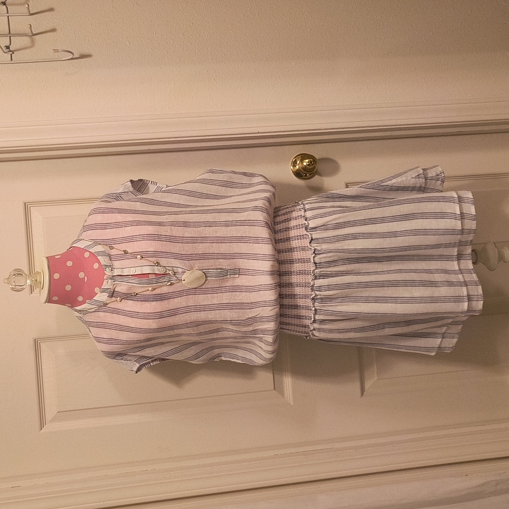 Rails Dress L Linen and Rayon Sleeveless Mini